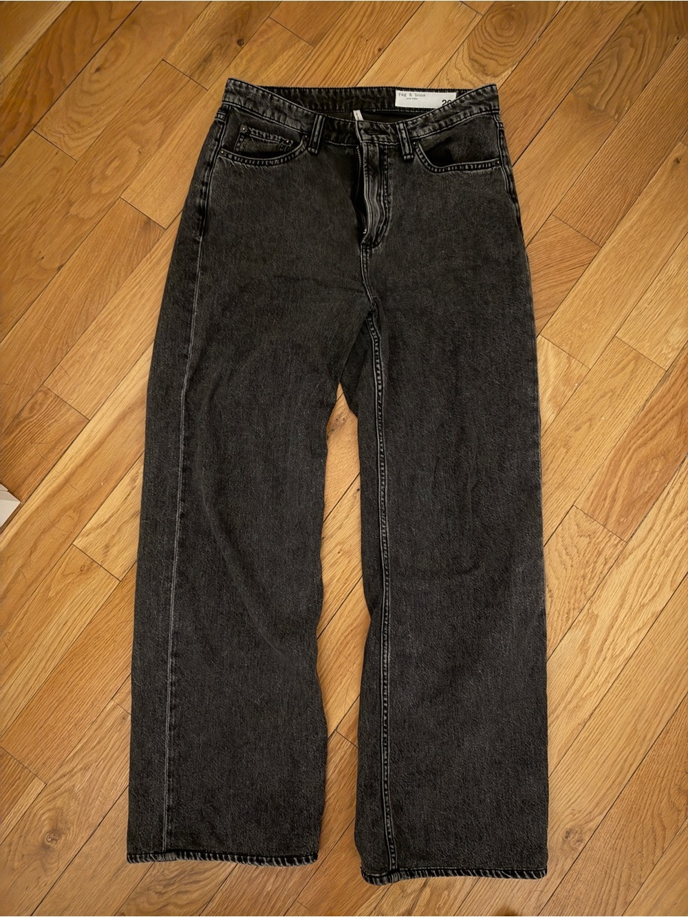 rag & bone women’s Logan mid rise wide leg Jean featherweight